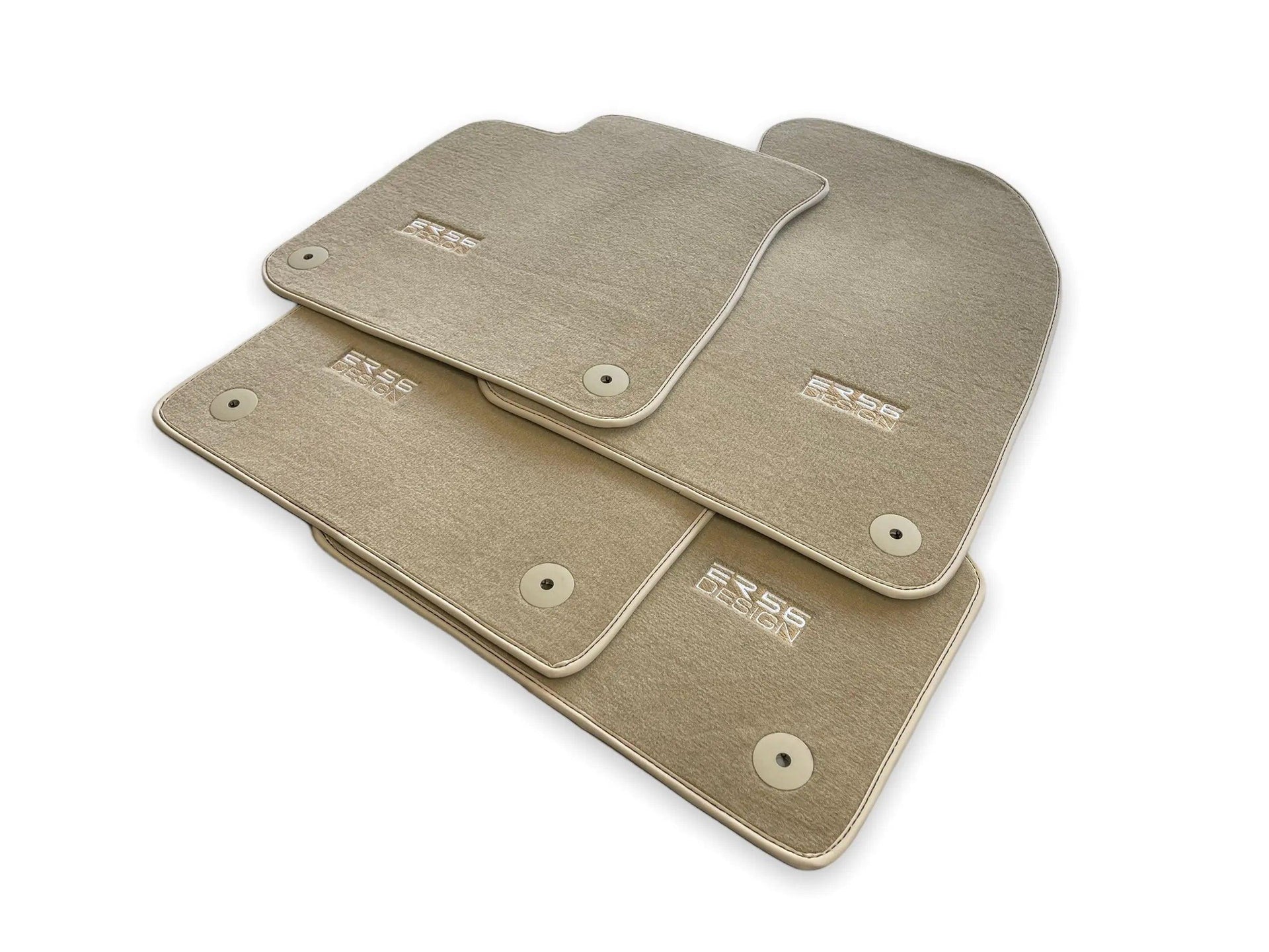 Beige Floor Mats for Audi A2 2000-2005 8Z | ER56 Design - AutoWin