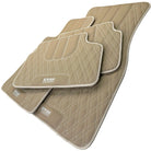 Beige Leather Floor Floor Mats For BMW X5 Series E53 - AutoWin