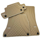 Beige Leather Floor Mats For Mercedes Benz C-Class S202 Estate (1996-2000) | ER56 Design - AutoWin