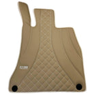 Beige Leather Floor Mats For Mercedes Benz C-Class S202 Estate (1996-2000) | ER56 Design - AutoWin