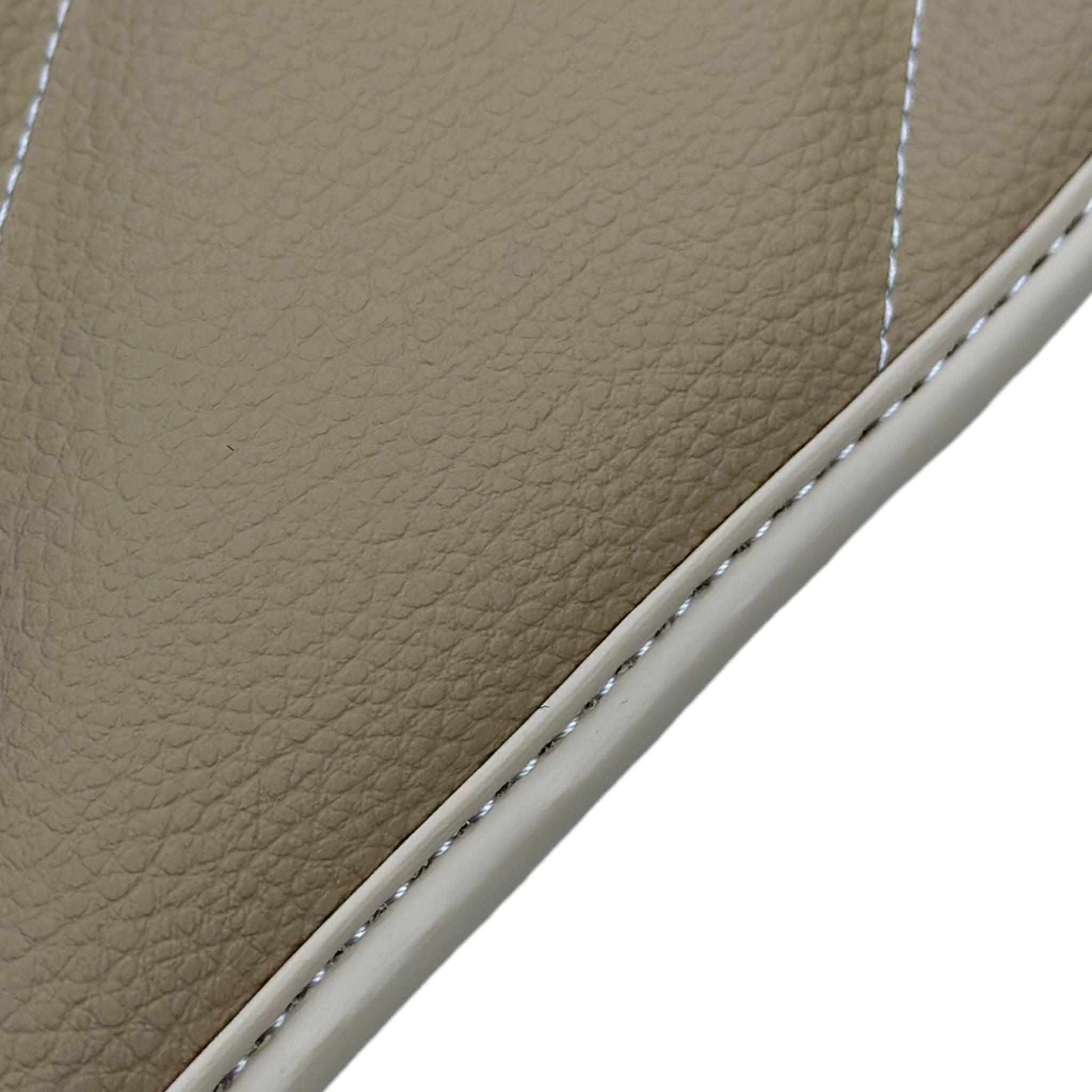 Beige Leather Floor Mats For Mercedes Benz CLA-Class X118 Shooting Brake (2019-2023) | ER56 Design - AutoWin