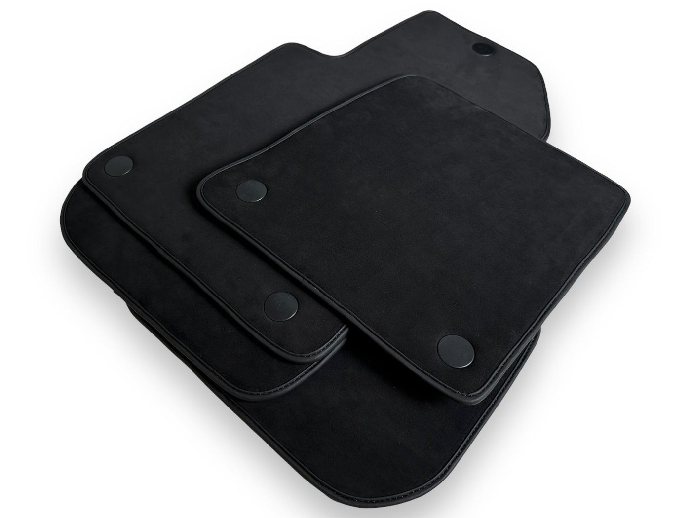 Black Alcantara Floor Mats For Ferrari 612 Scaglietti 2005-2011 ER56 Design - AutoWin