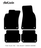 Black Floor Mats for Audi A6 - C6 Avant (2004-2008) | No Steps - AutoWin