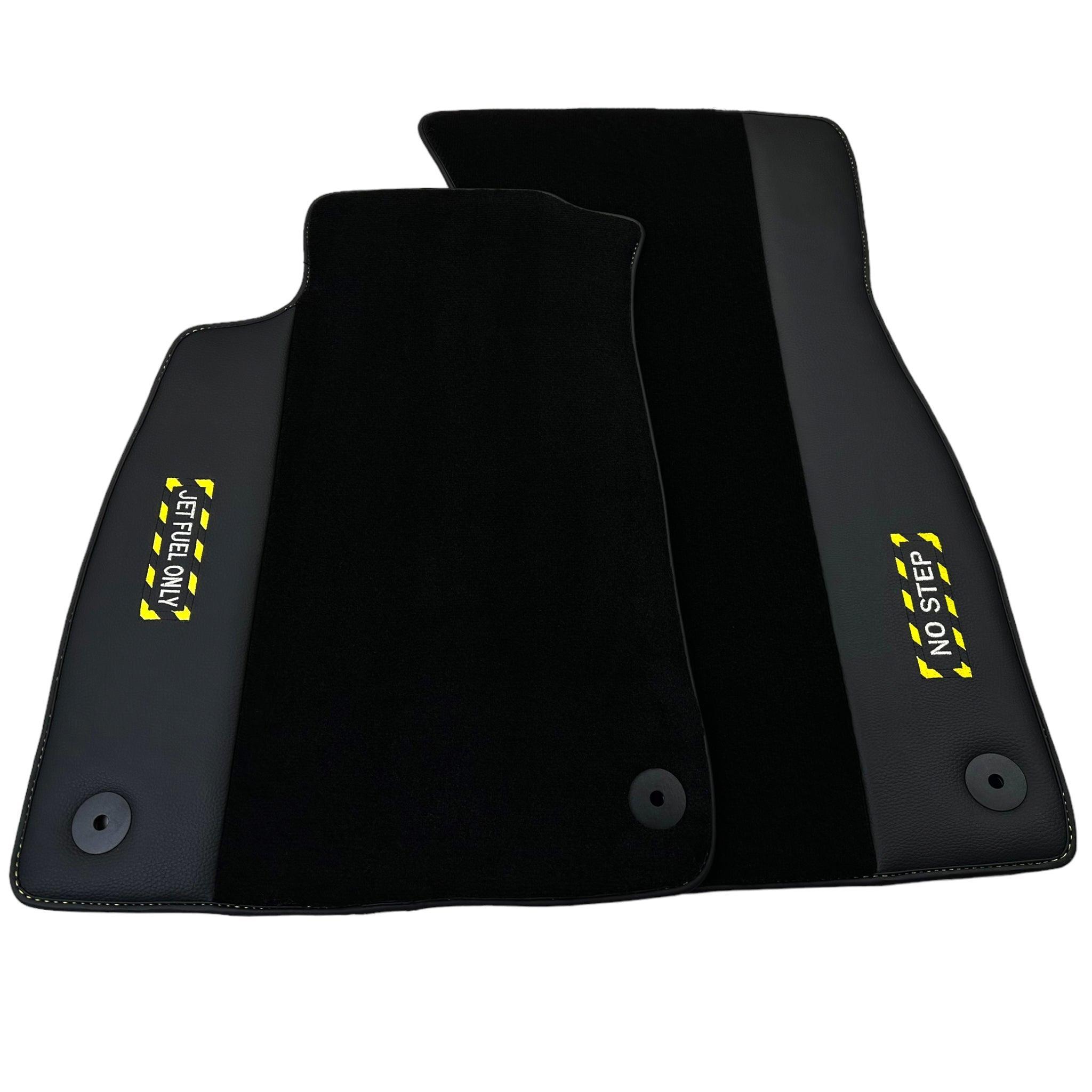Black Floor Mats for Audi A6 - C6 Sedan Facelift (2008-2011) | Fighter Jet Edition - AutoWin
