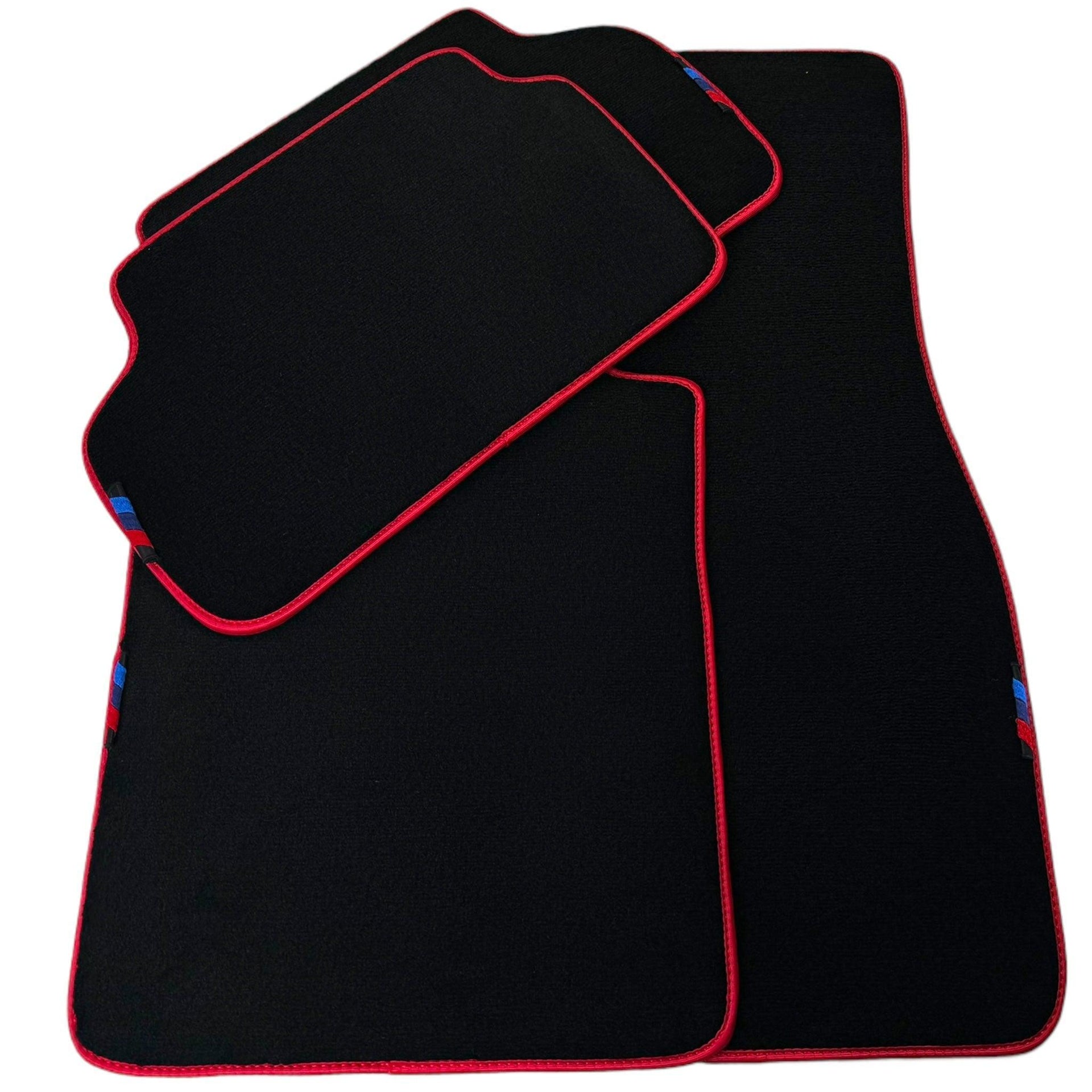 Black Floor Mats For BMW 3 Series F30 | Red Trim - AutoWin