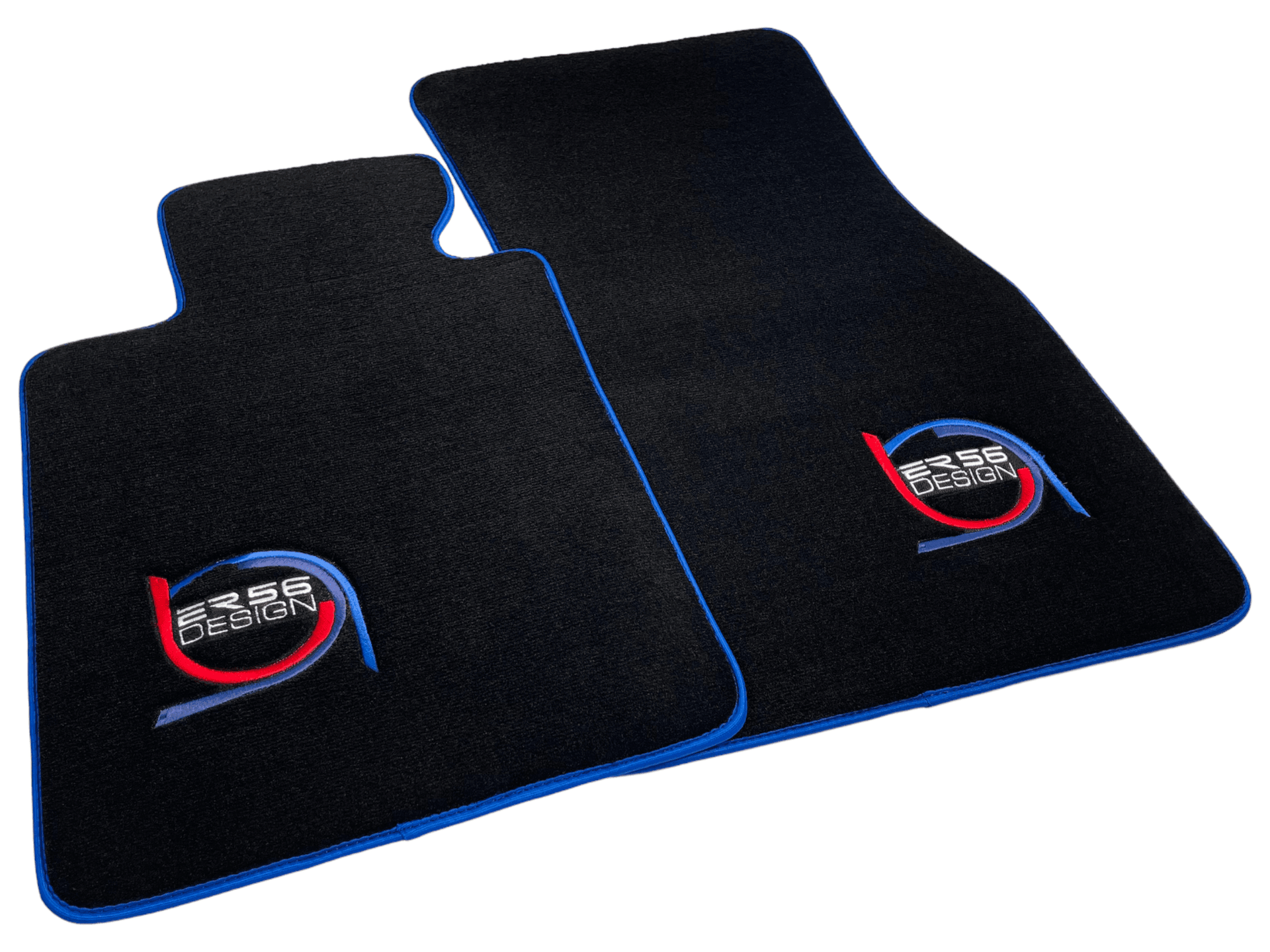 Black Floor Mats For BMW 6 Series E24 Coupe ER56 Design Limited Edition Blue Trim - AutoWin