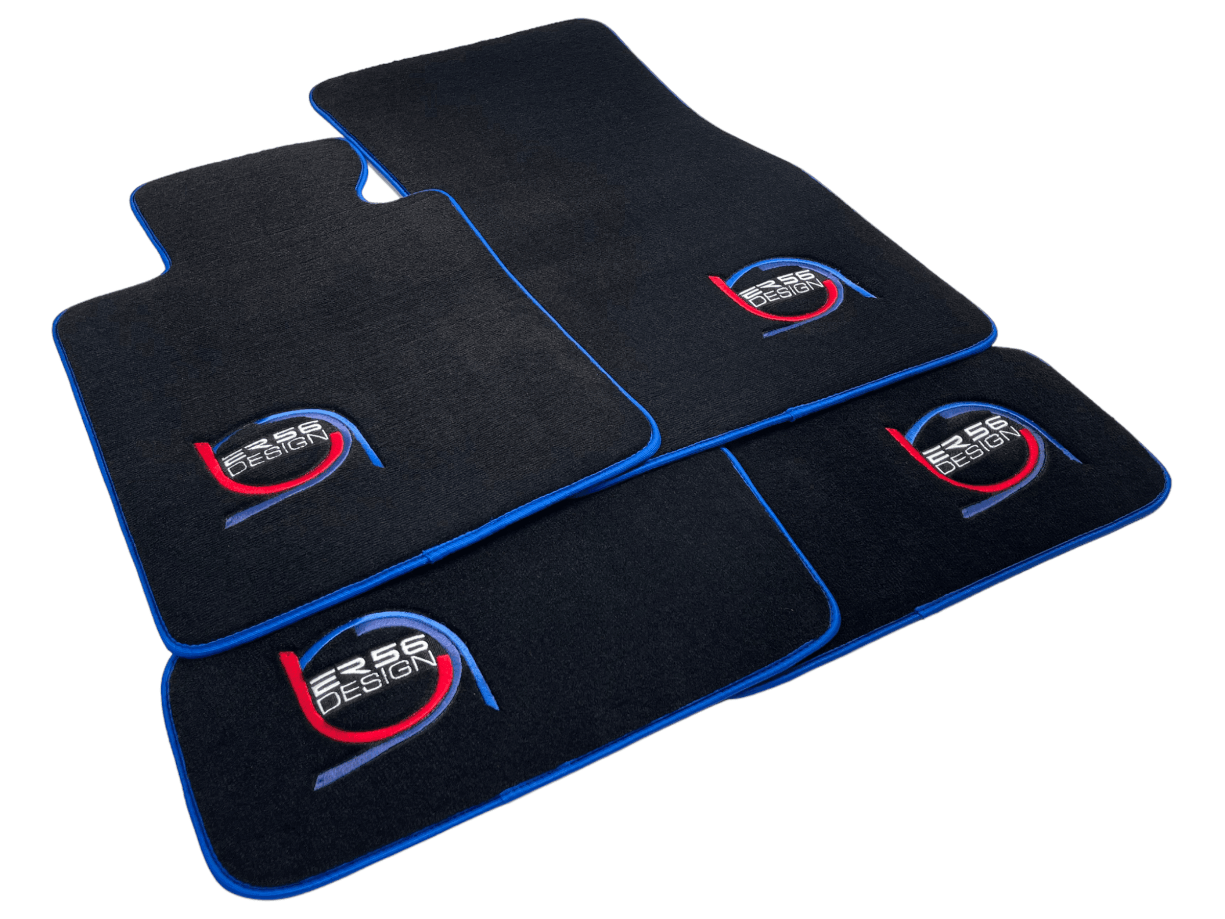 Black Floor Mats For BMW M2 G87 ER56 Design Limited Edition Blue Trim - AutoWin