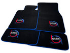 Black Floor Mats For BMW M8 F91 Convertible ER56 Design Limited Edition Blue Trim - AutoWin