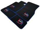 Black Floor Mats For BMW M8 F91 Convertible ER56 Design Limited Edition Blue Trim - AutoWin