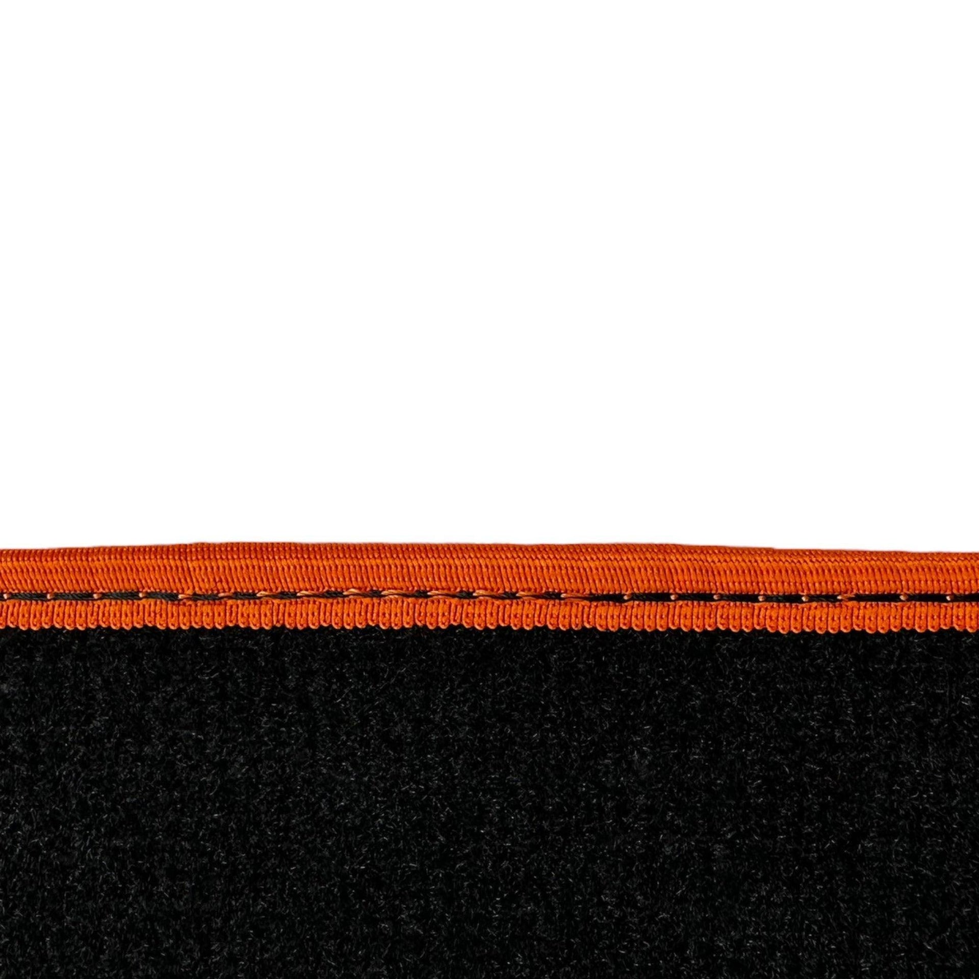 Black Floor Mats For BMW X5 Series E70 | Orange Trim - AutoWin