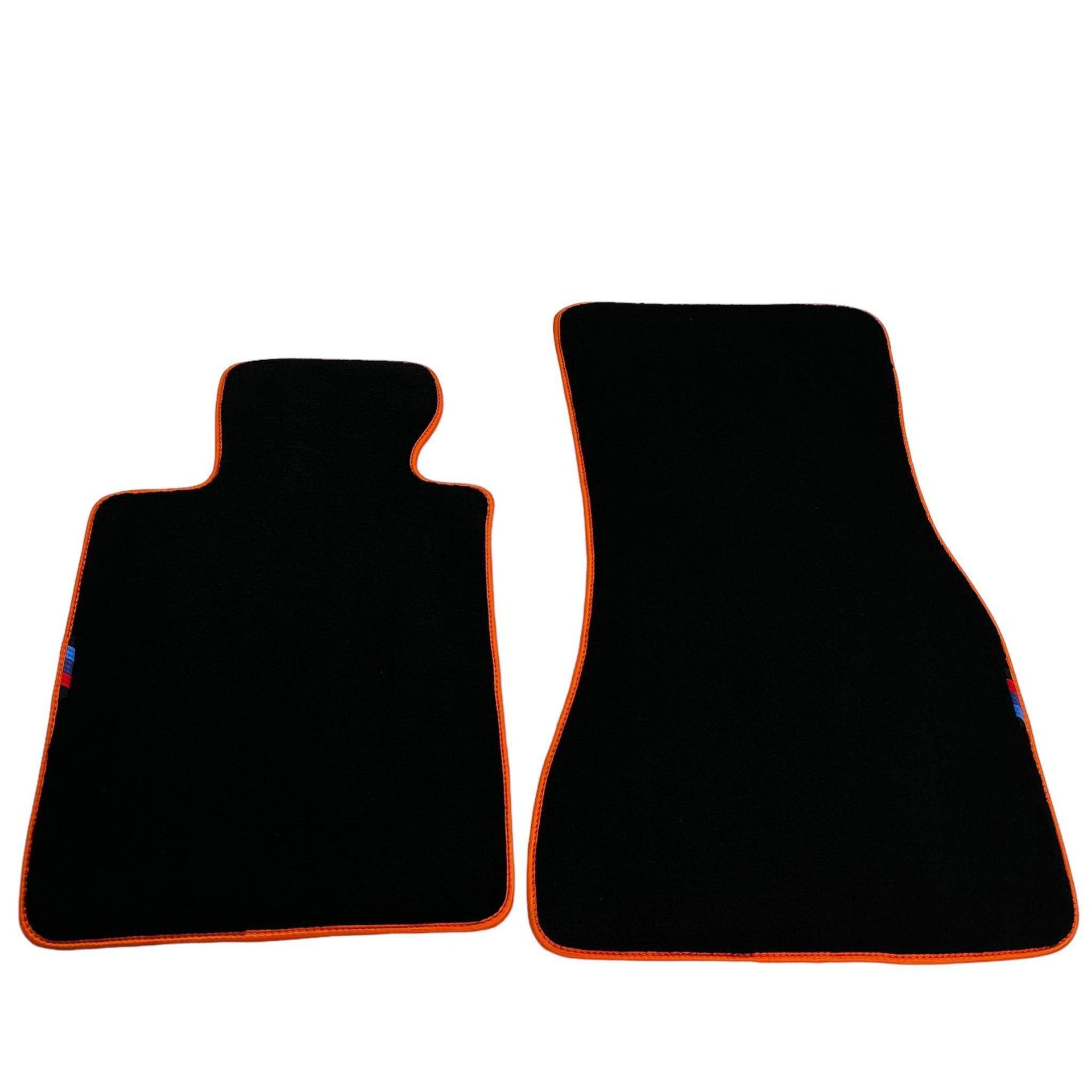 Black Floor Mats For BMW X5 Series E70 | Orange Trim - AutoWin