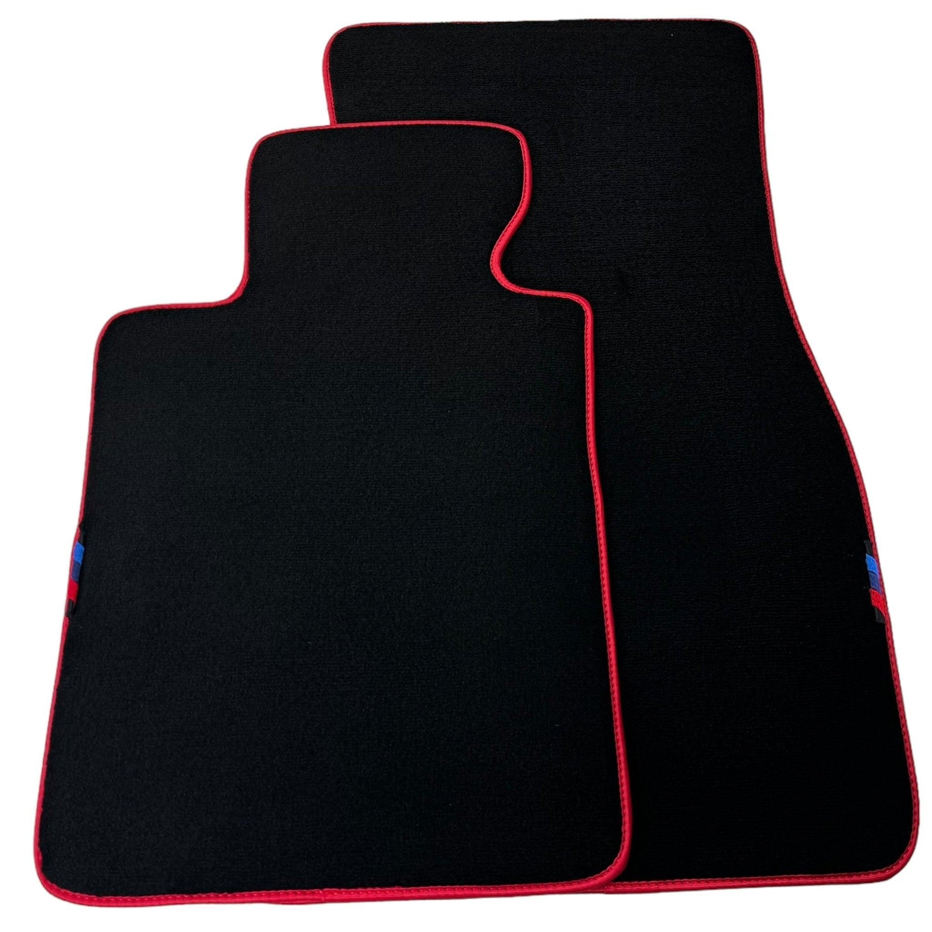 Black Floor Mats For BMW X5 Series E70 | Red Trim - AutoWin