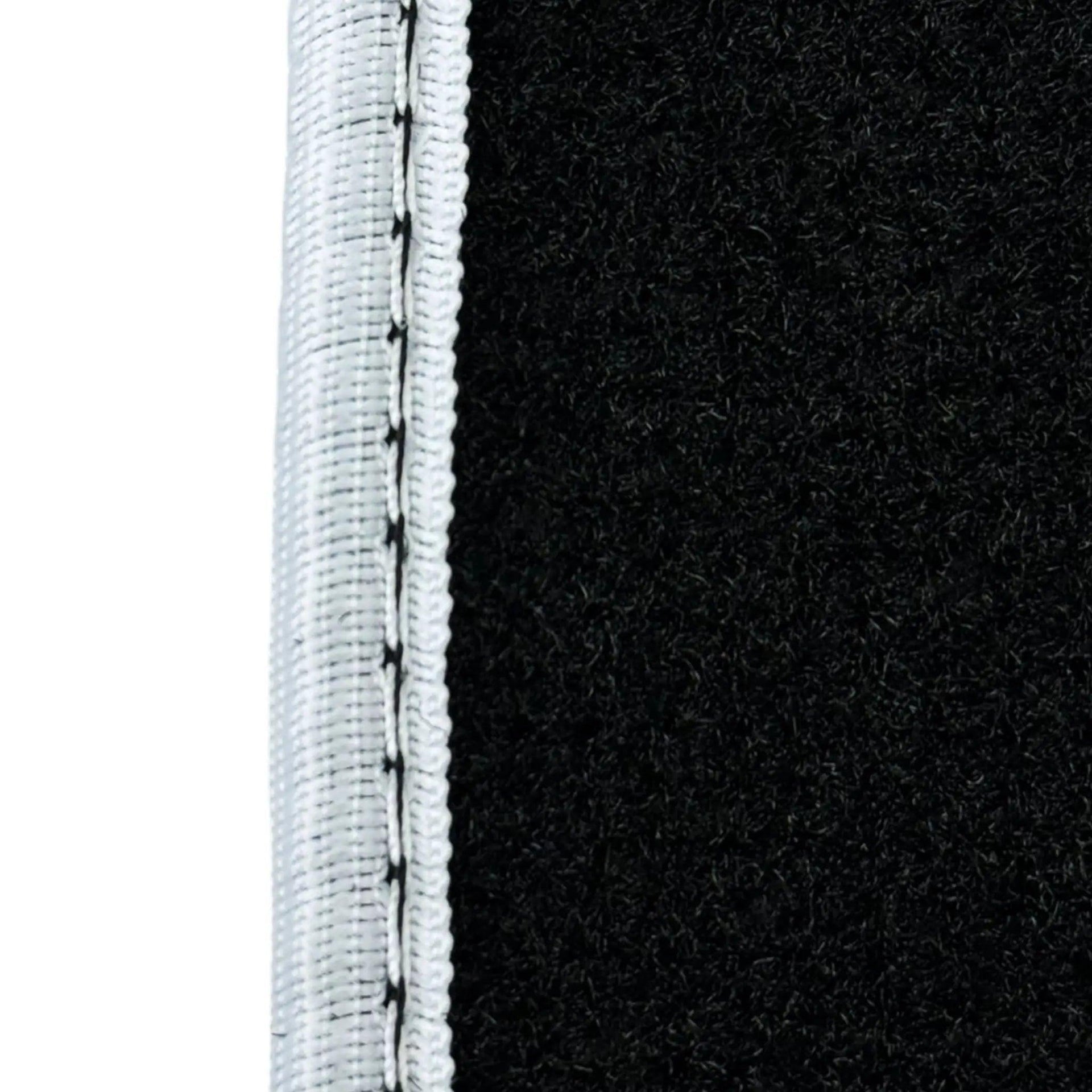 Black Floor Mats For BMW X5 Series E70 | White Trim - AutoWin