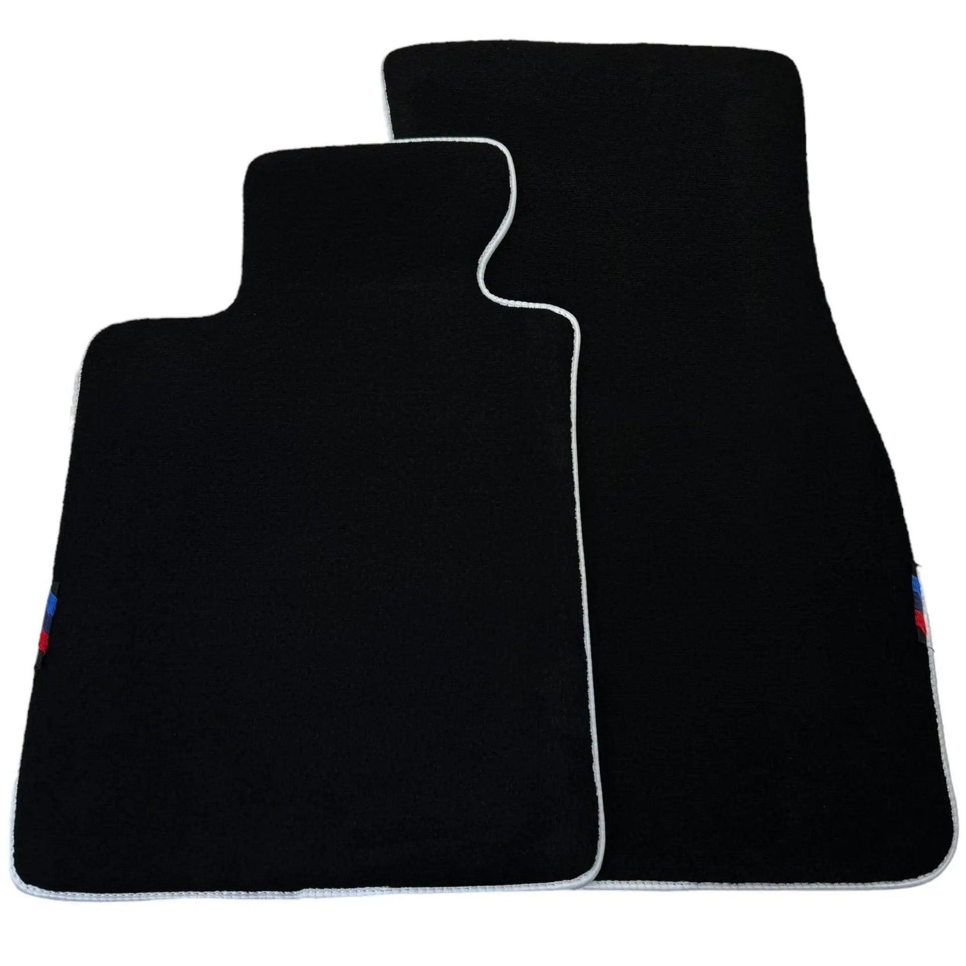 Black Floor Mats For BMW X5 Series E70 | White Trim - AutoWin