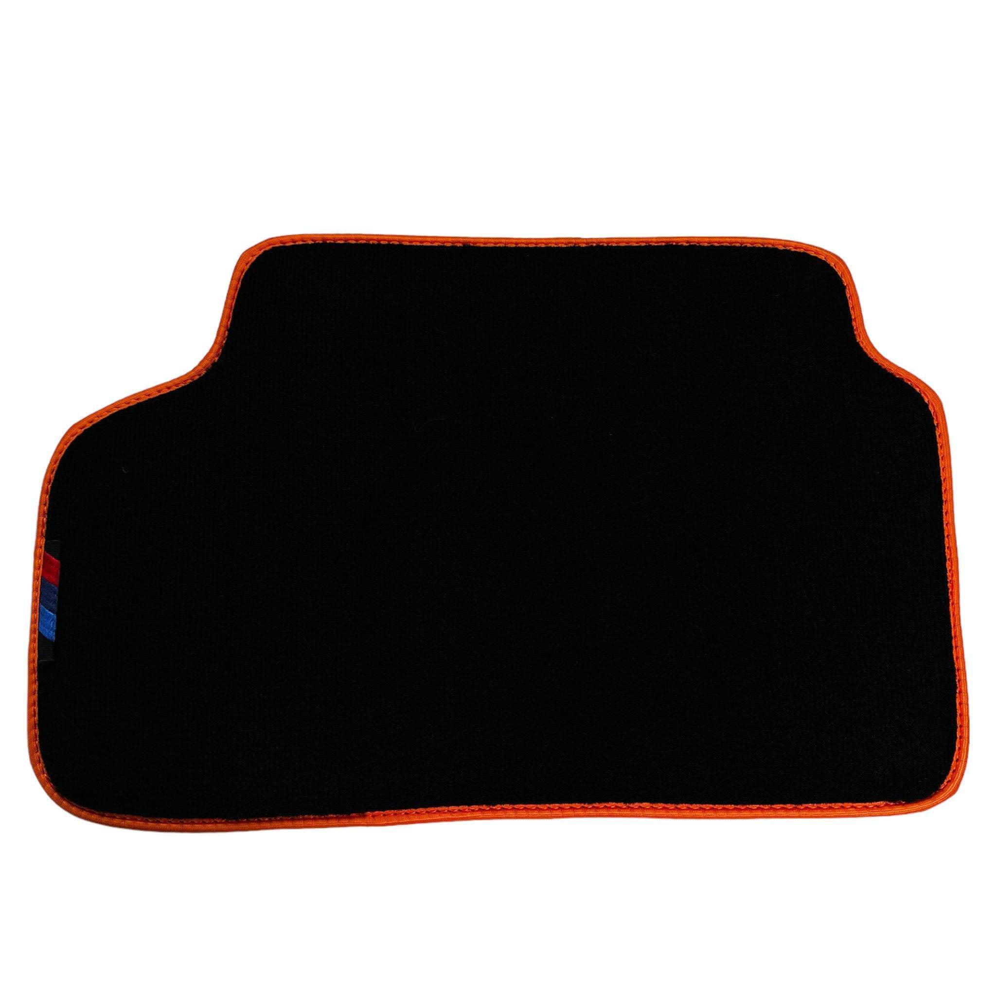 Black Floor Mats For BMW X5 Series F15 | Orange Trim - AutoWin