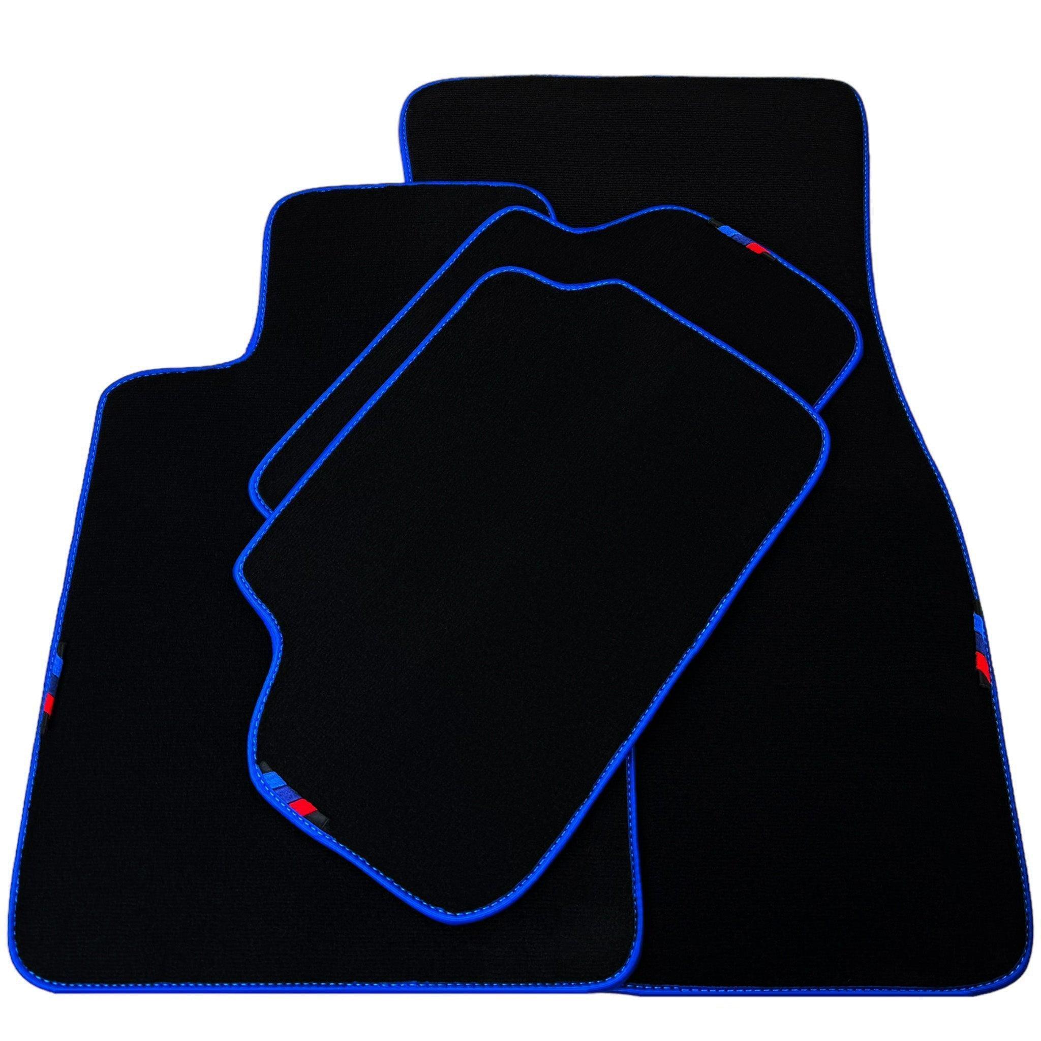 Black Floor Mats for BMW iX (2022-2024) | Blue Trim - AutoWin