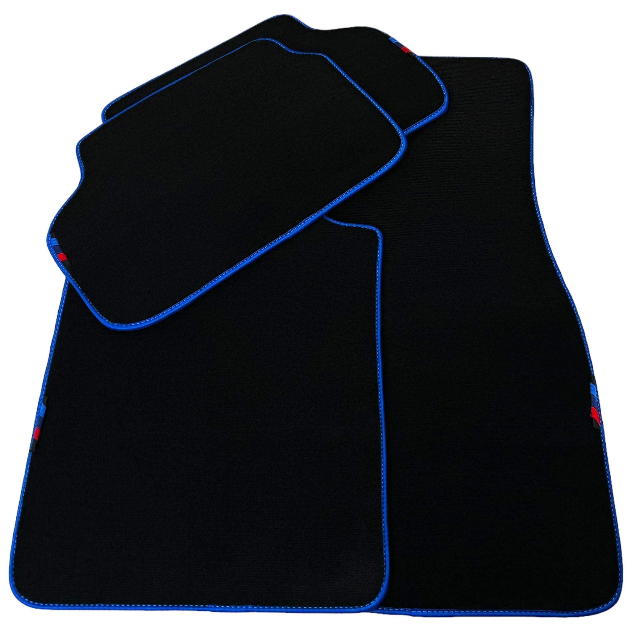 Black Floor Mats for BMW iX (2022-2024) | Blue Trim - AutoWin