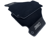 Black Floor Mats For Ferrari 360 Modena 1999-2005 With Alcantara Leather - AutoWin
