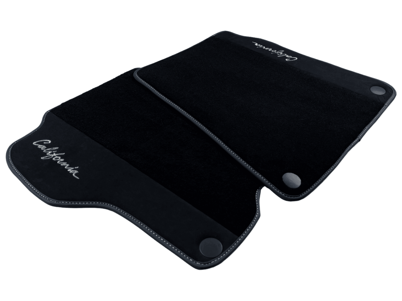 Black Floor Mats For Ferrari California 2008-2014 With Alcantara - AutoWin