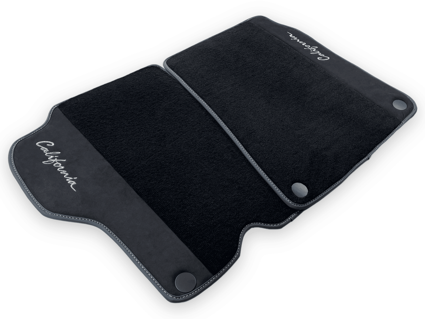 Black Floor Mats For Ferrari California 2008-2014 With Alcantara - AutoWin