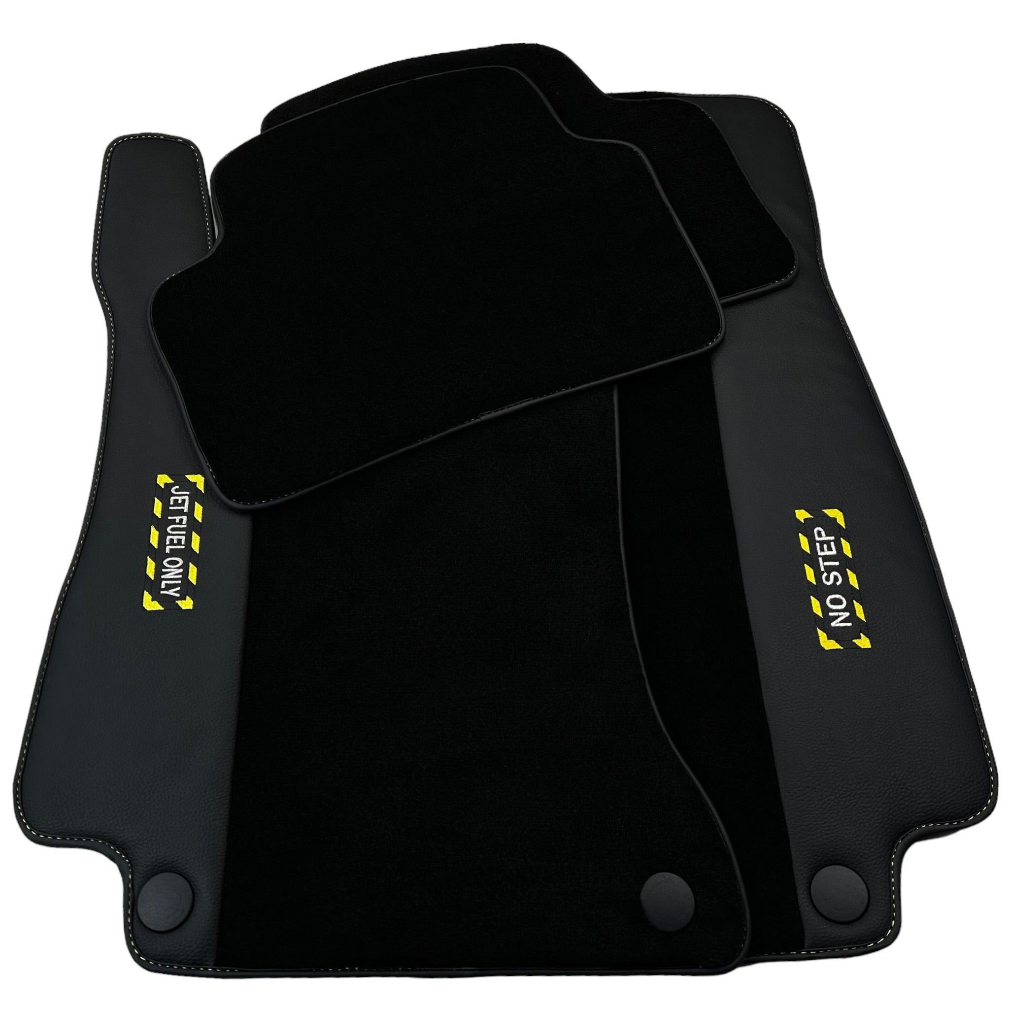 Black Floor Mats For Mercedes Benz B-Class W246 (2011-2019) | Fighter Jet Edition - AutoWin