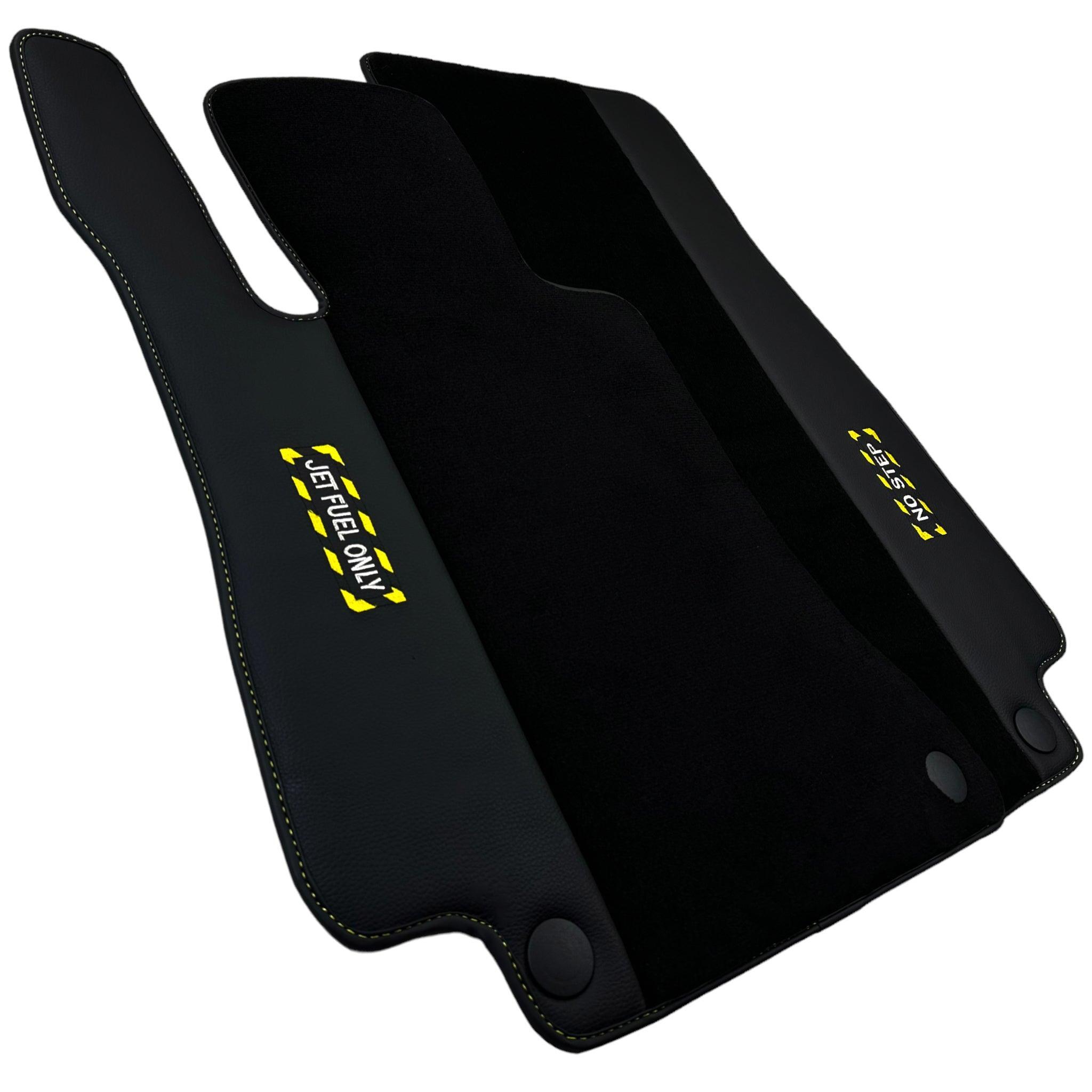 Black Floor Mats For Mercedes Benz C-Class S203 Estate (2001-2007) | Fighter Jet Edition - AutoWin