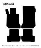Black Floor Mats For Mercedes Benz C-Class S204 Estate (2007-2014) | AutoWin Edition - AutoWin
