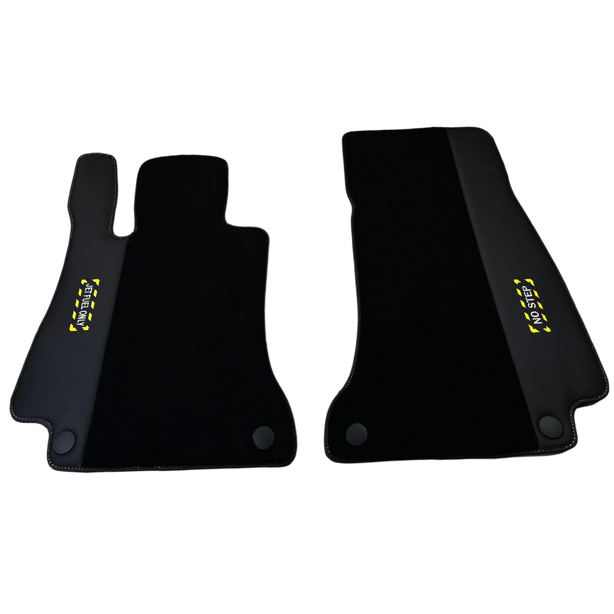 Black Floor Mats For Mercedes Benz C-Class S204 Estate (2007-2014) | Fighter Jet Edition - AutoWin
