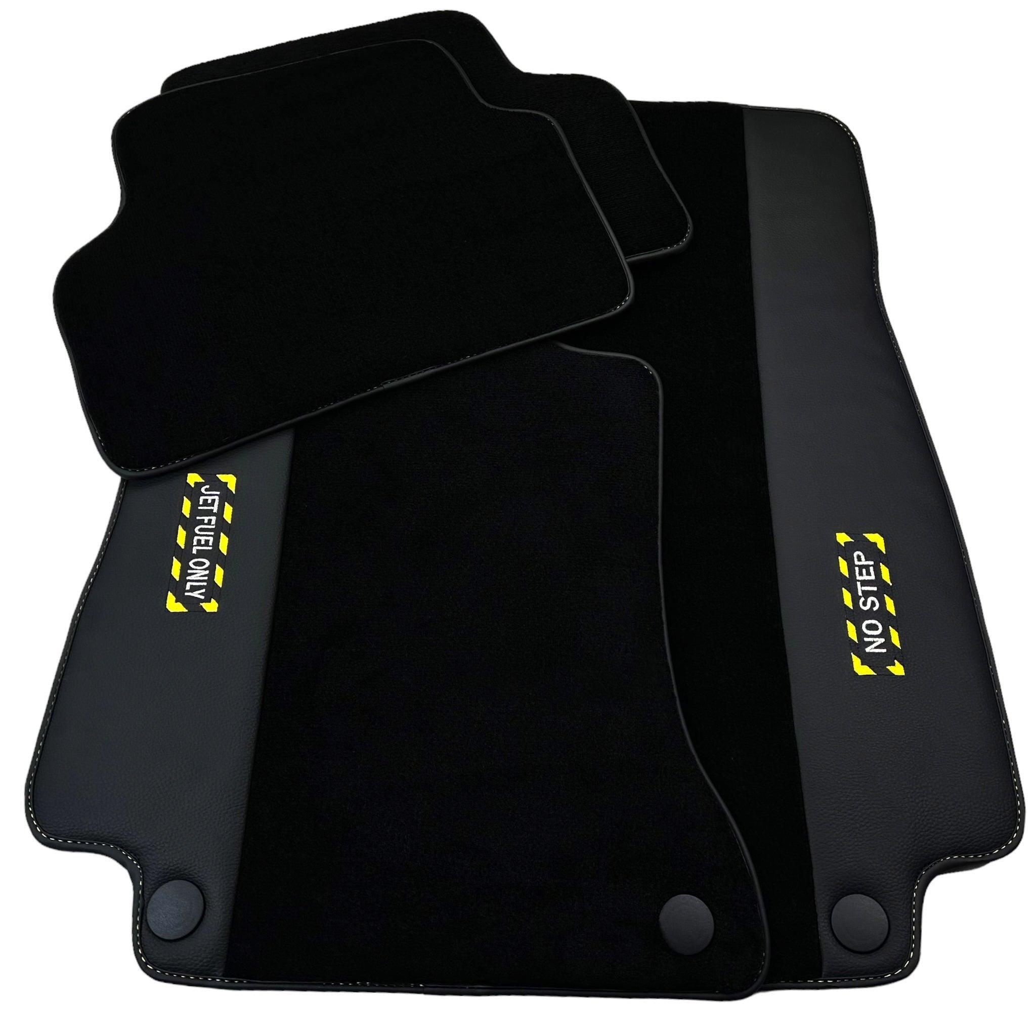 Black Floor Mats For Mercedes Benz C-Class S204 Estate (2007-2014) | Fighter Jet Edition - AutoWin