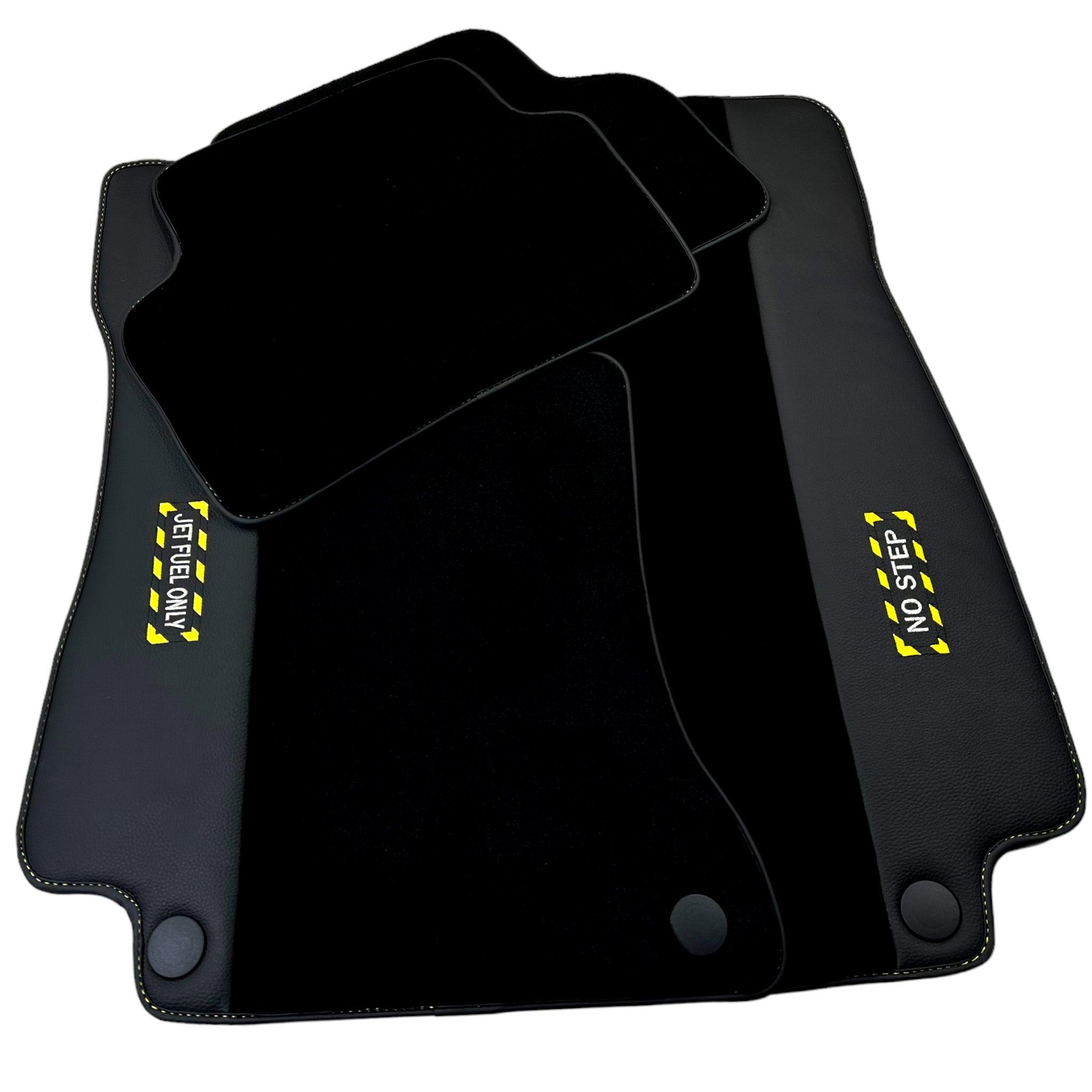 Black Floor Mats For Mercedes Benz C-Class S206 Wagon (2021-2023) | Fighter Jet Edition - AutoWin