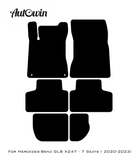 Black Floor Mats For Mercedes Benz GLB-Class X247 (2020-2023) | Fighter Jet Edition - AutoWin