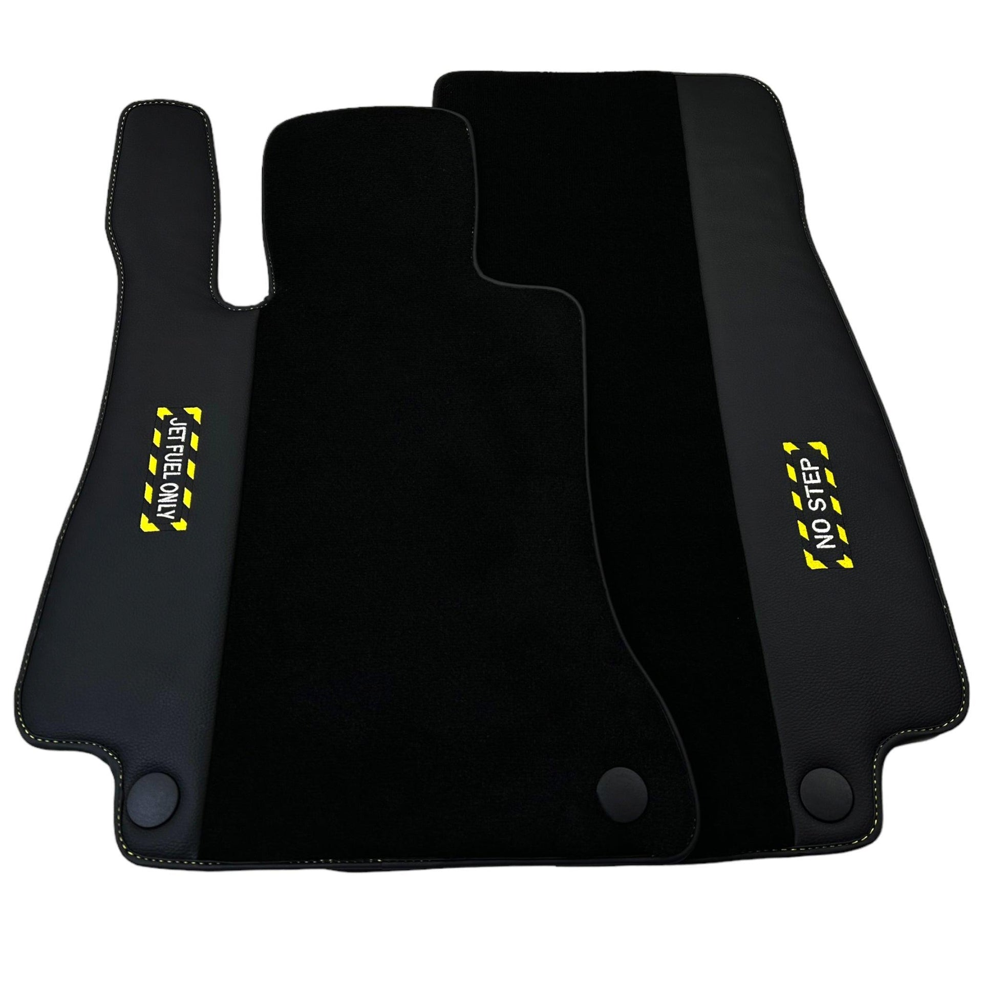 Black Floor Mats For Mercedes Benz M-Class W164 (2005-2011) | Fighter Jet Edition - AutoWin