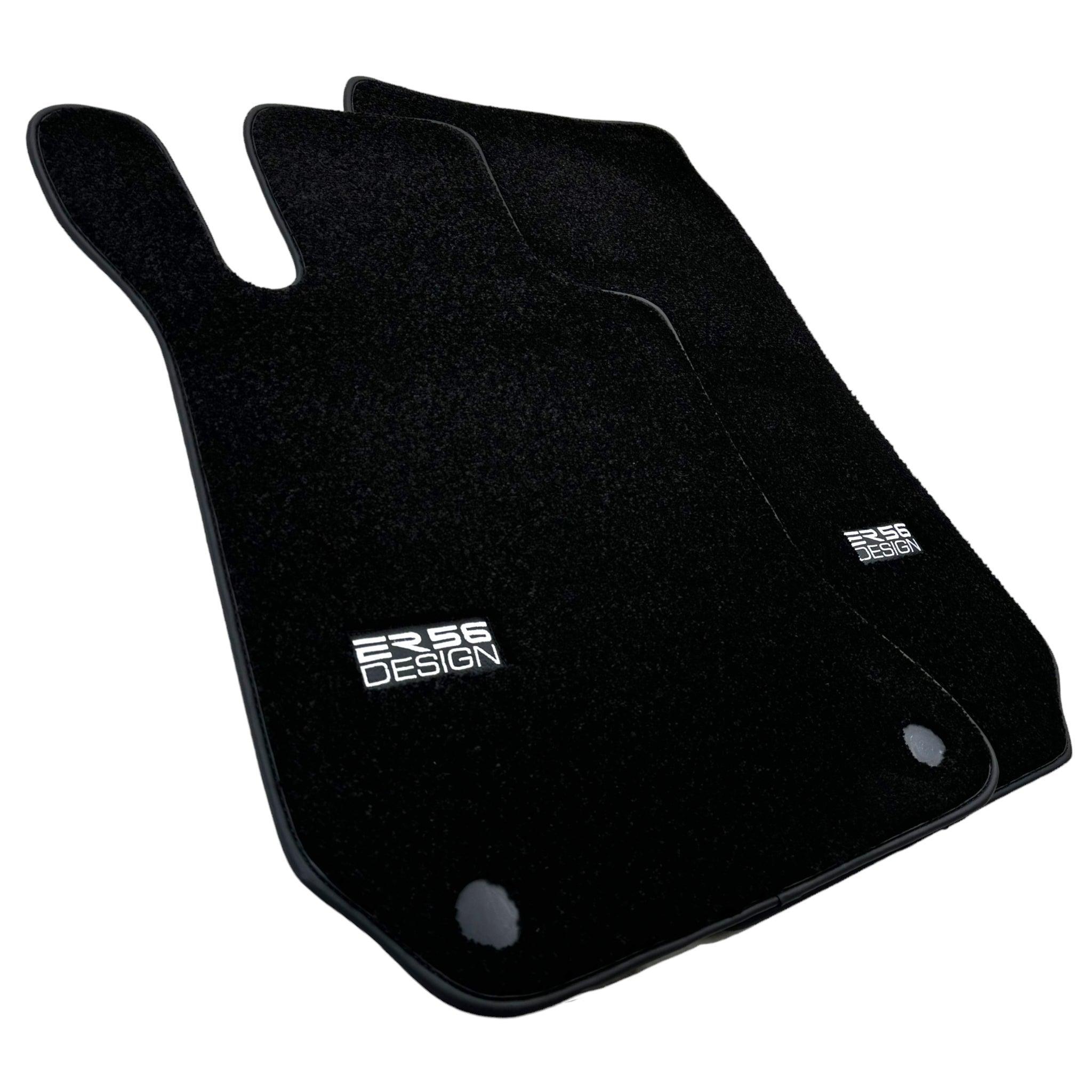 Black Luxury Floor Mats For Mercedes Benz C-Class W205 Sedan Facelift (2018-2021) | ER56 Design - AutoWin