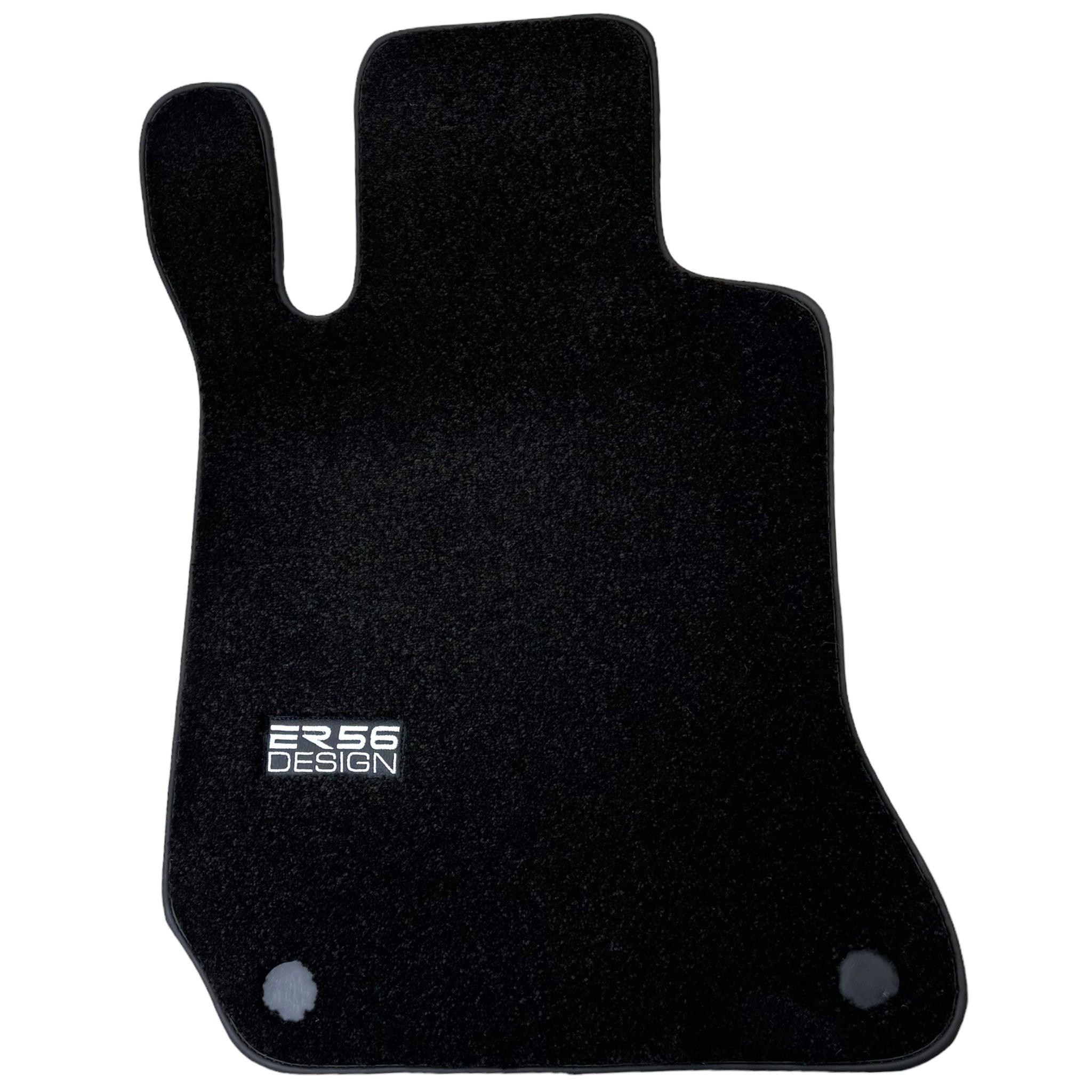 Black Luxury Floor Mats For Mercedes Benz C-Class W205 Sedan Facelift (2018-2021) | ER56 Design - AutoWin