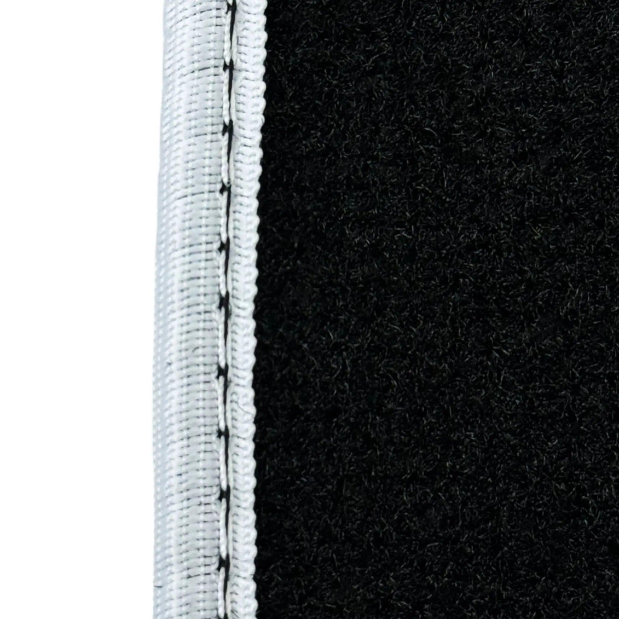 Black Mats For BMW 1 Series E88 Convertible | White Trim - AutoWin
