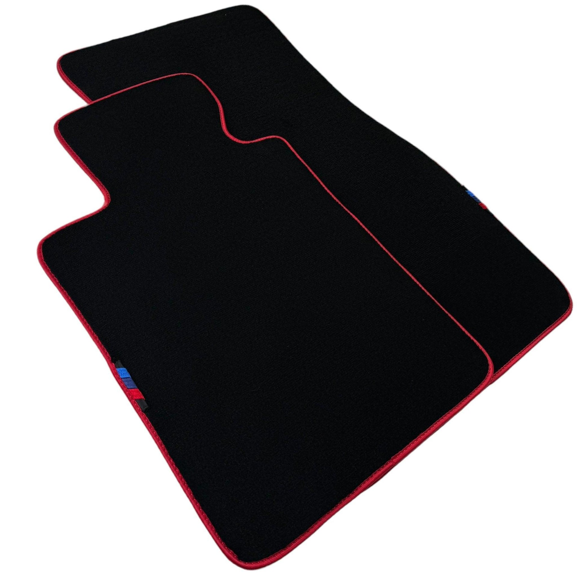 Black Mats For BMW M3 4-door E90 | Red Trim - AutoWin