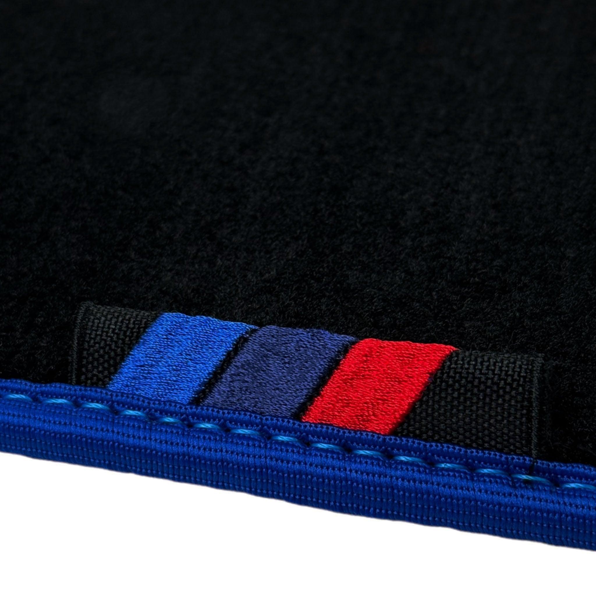 Black Mats For BMW M5 E60 | Blue Trim - AutoWin