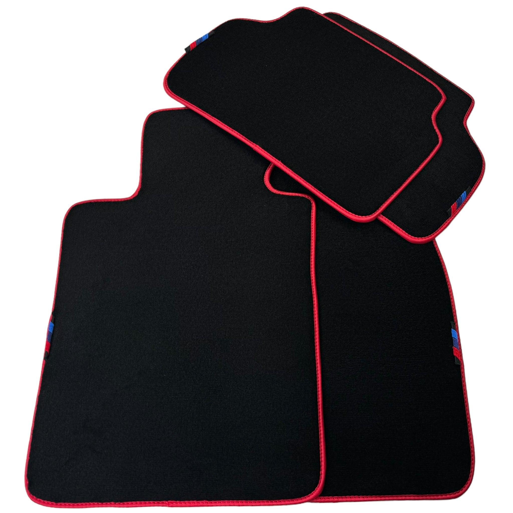 Black Mats For BMW M5 E60 | Red Trim - AutoWin