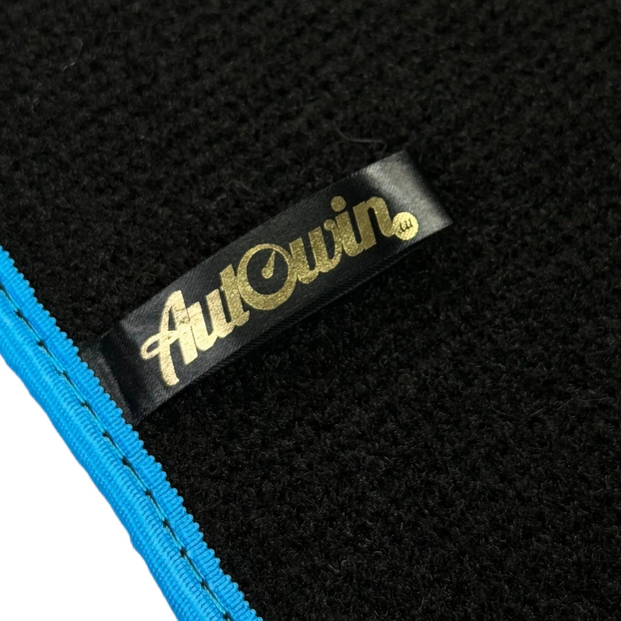 Black Mats For BMW M8 F93 4-door Gran Coupe | Sky Blue Trim - AutoWin