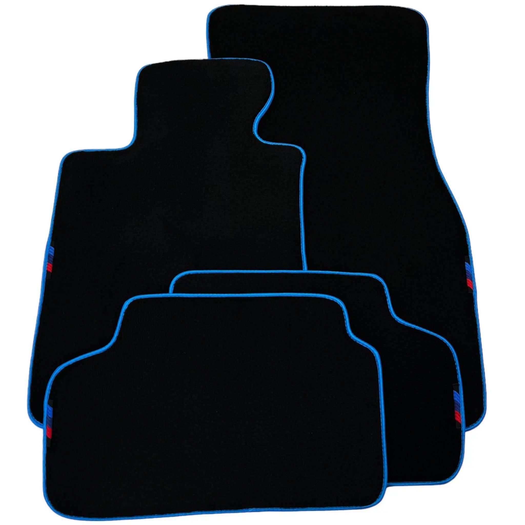 Black Mats For BMW M8 F93 4-door Gran Coupe | Sky Blue Trim - AutoWin