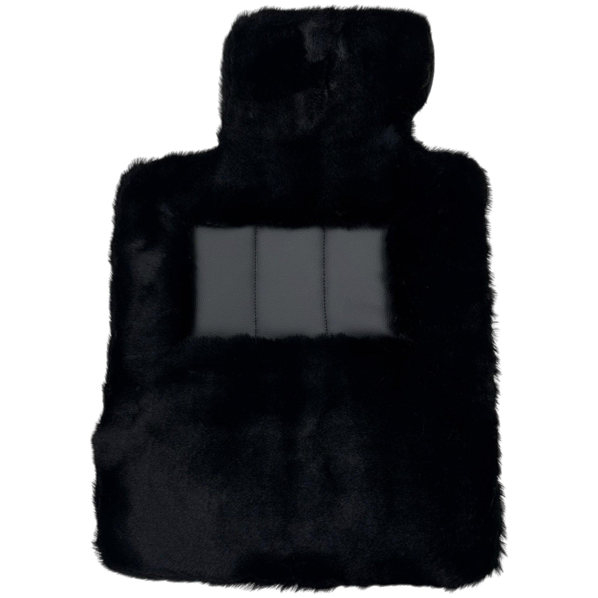 Black Sheepskin Floor Mats For BMW X3 - E83 SUV No Steps Edition - AutoWin