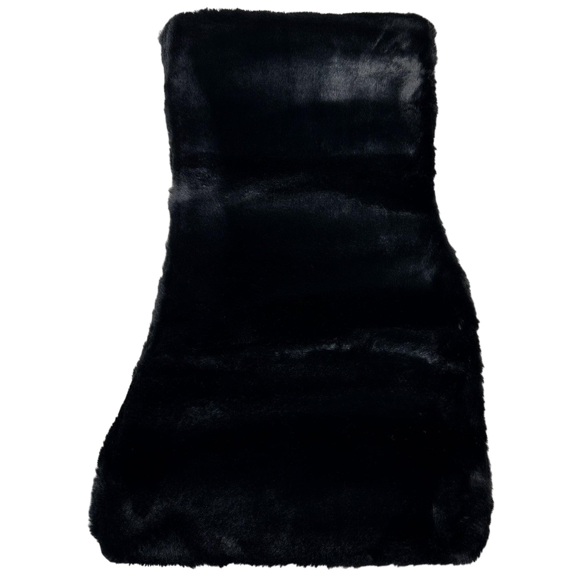 Black Sheepskin Floor Mats For BMW X3 - E83 SUV No Steps Edition - AutoWin
