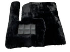 Black Sheepskin Floor Mats For Mercedes Benz C-Class S203 Estate 4Matic (2001-2007) | ER56 Design - AutoWin