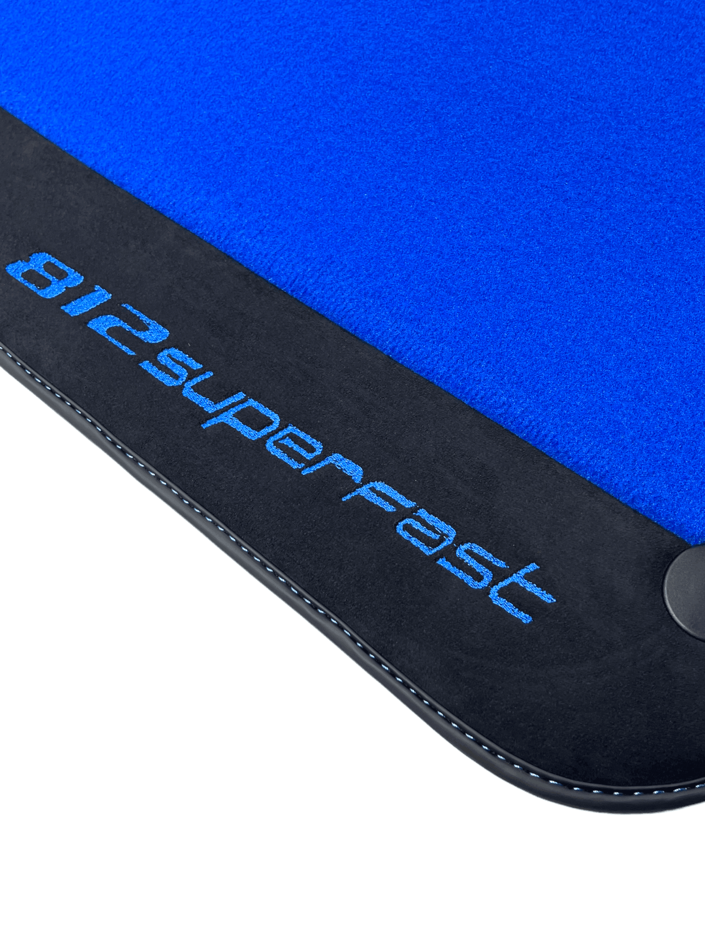 Blue Floor Mats For Ferrari 812 Superfast With Alcantara Leather - AutoWin