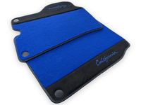 Blue Floor Mats For Ferrari California 2008-2014 With Alcantara - AutoWin