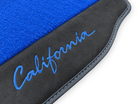 Blue Floor Mats For Ferrari California 2008-2014 With Alcantara - AutoWin
