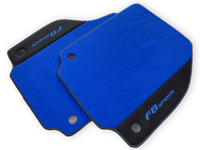 Blue Floor Mats For Ferrari F8 Spider 2019-2022 With Alcantara - AutoWin