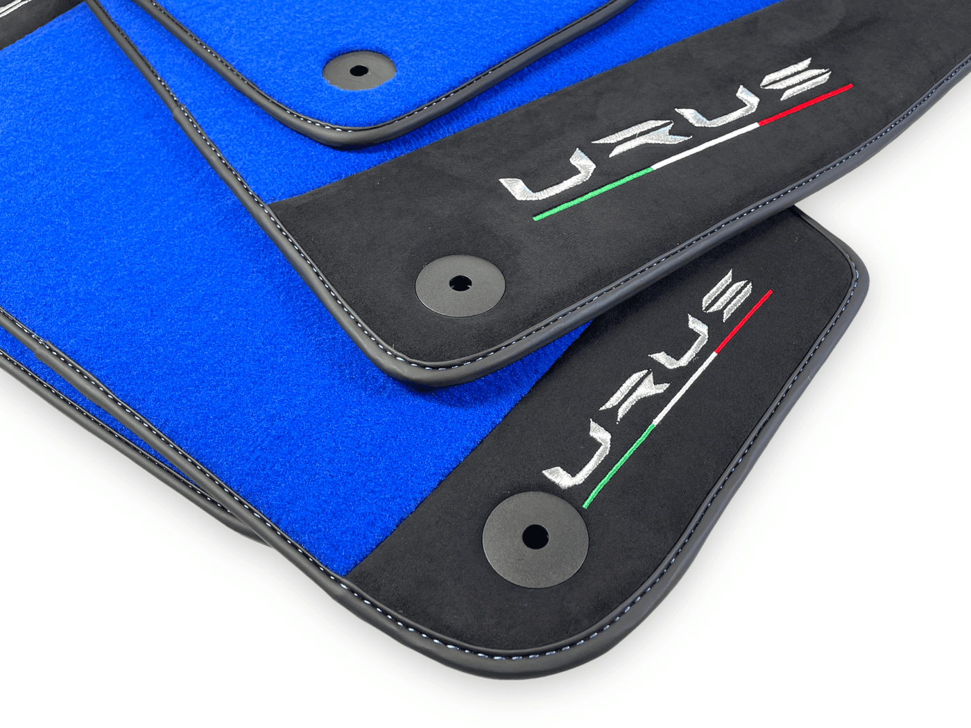 Blue Floor Mats For Lamborghini Urus With Alcantara Leather - AutoWin