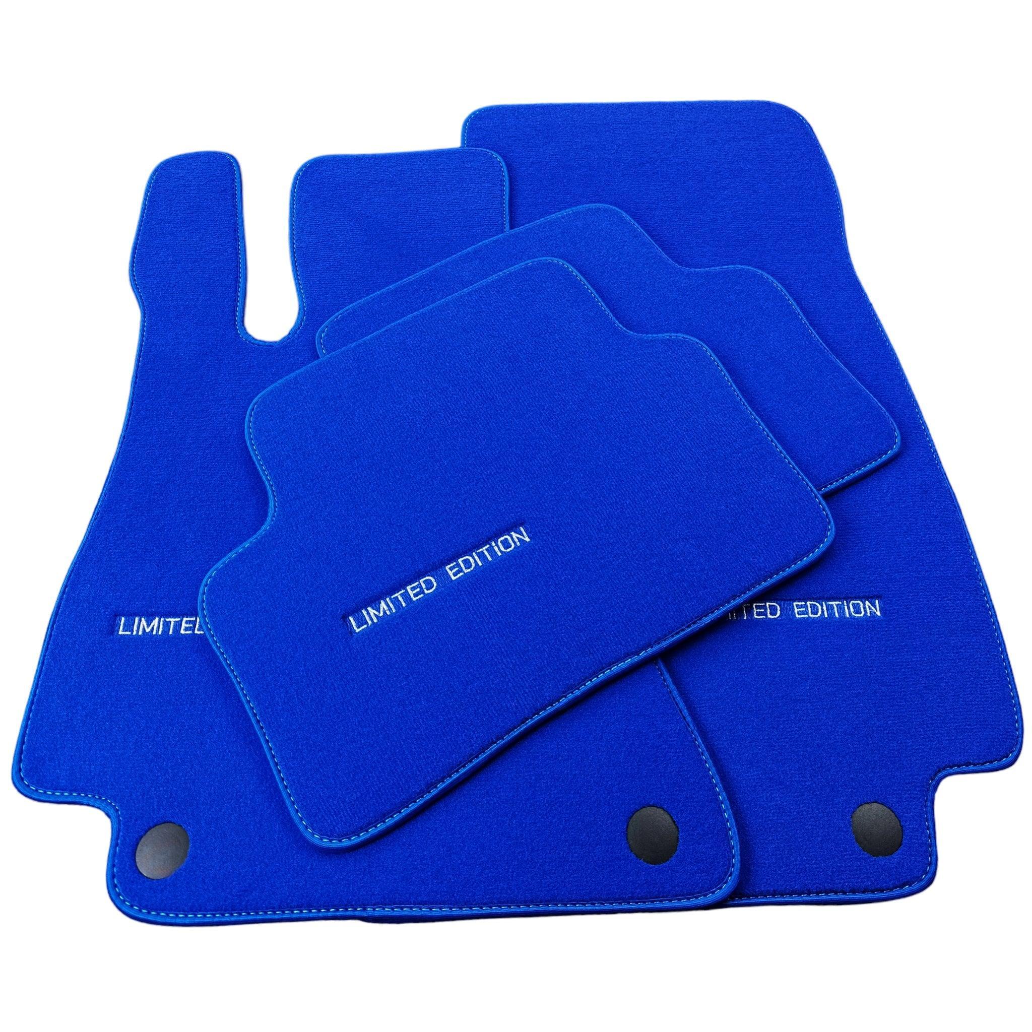 Blue Floor Mats For Mercedes Benz A-Class W176 (2012-2018) | Limited Edition - AutoWin