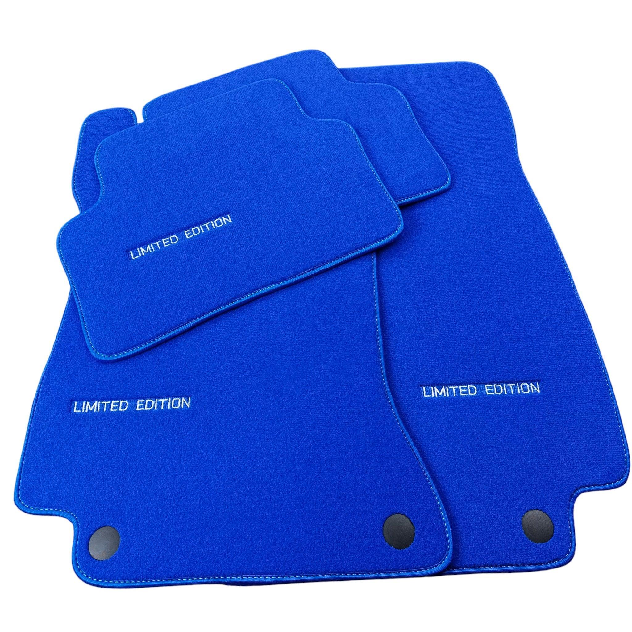 Blue Floor Mats For Mercedes Benz A-Class W176 (2012-2018) | Limited Edition - AutoWin